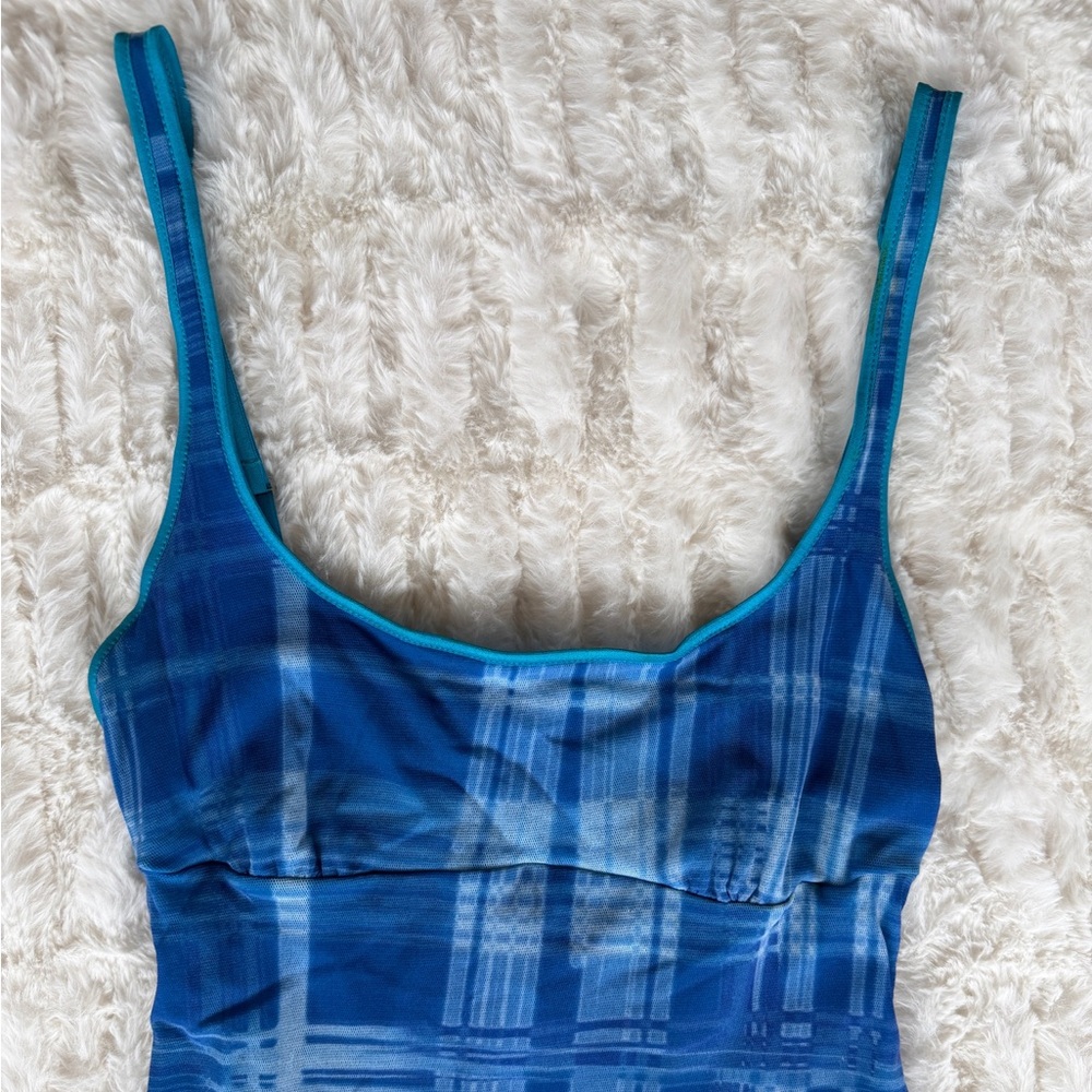 Y2K Cosabella Mesh Plaid Slip Dress - Picture 15 of 17